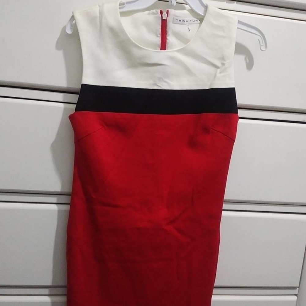 Euc size 4 trina turk derain colorblock dress